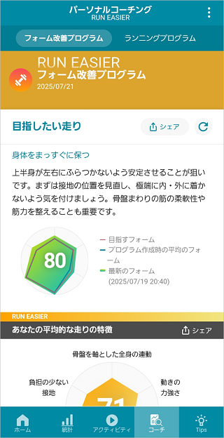 コーチ画面